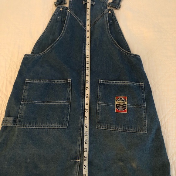 EUC Vintage Carter's “Watch the Wear” Classic Denim Overall Dress / Jumper - Picture 14 of 15